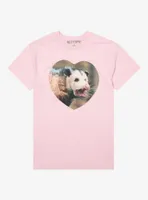 Crying Possum Heart Boyfriend Fit Girls T-Shirt