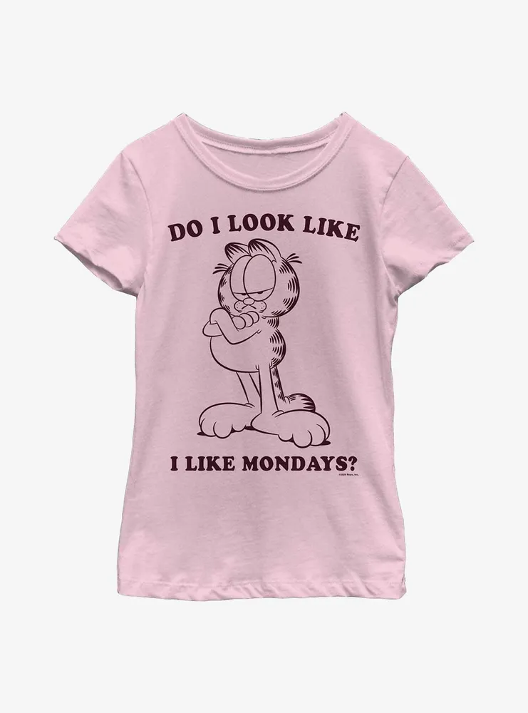 Garfield Do I Look Like Mondays Youth Girl's T-Shirt