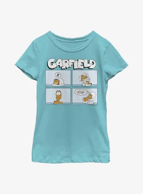 Garfield Not Lazy Comic Youth Girl's T-Shirt