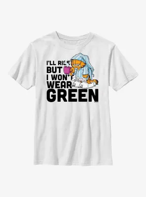 Garfield I'll Rise But I Won't Wear Green Youth T-Shirt