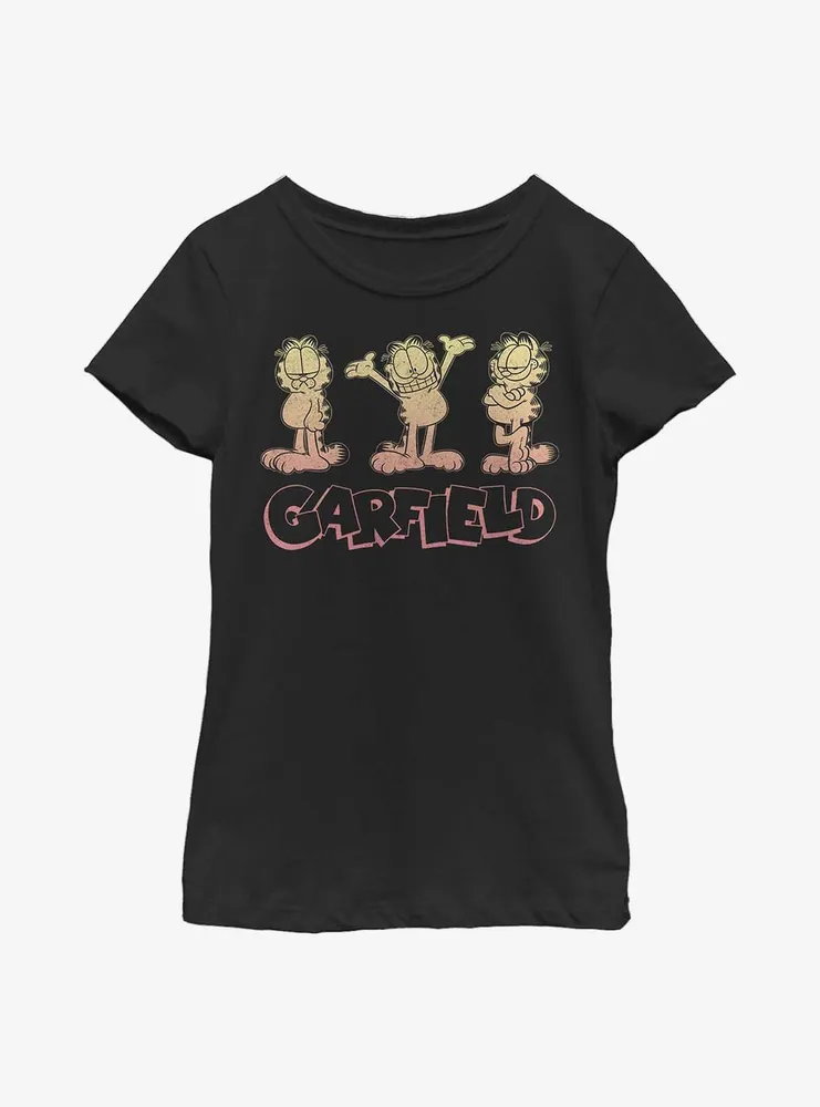 Garfield Triple Garfs Youth Girl's T-Shirt