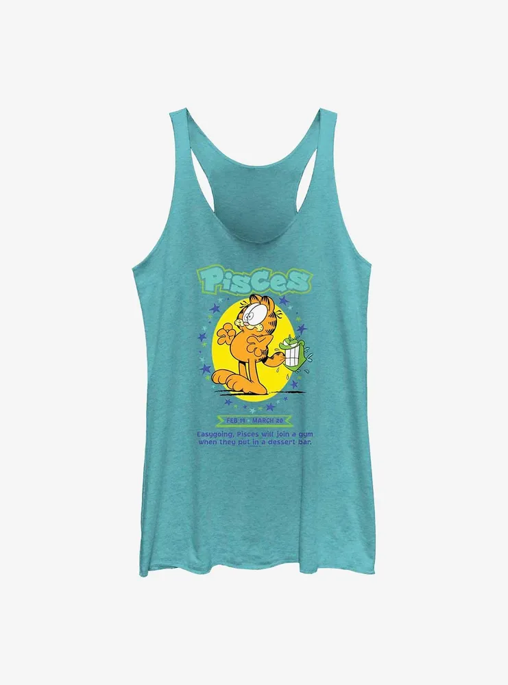 Garfield Pisces Horoscope Womens Tank Top