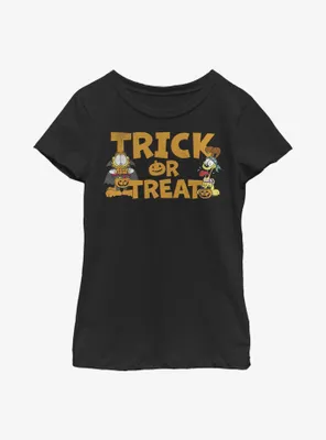 Garfield and Odie Halloween Trick or Treat Youth Girl's T-Shirt