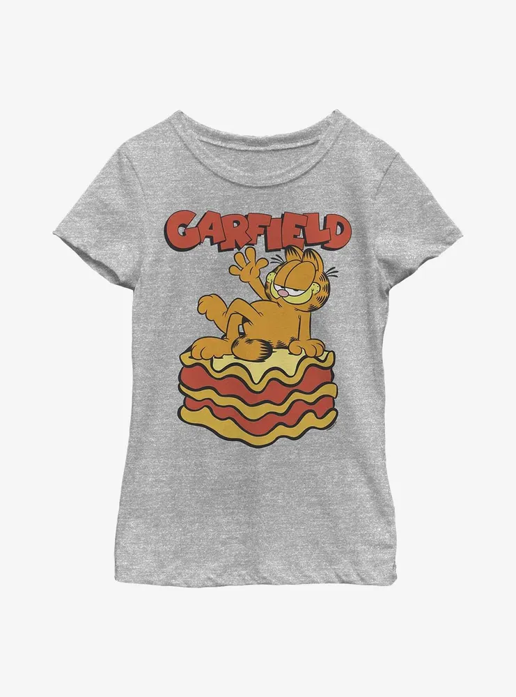 Garfield King Of Lasagna Youth Girl's T-Shirt