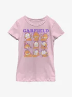 Garfield Many Faces of Youth Girl's T-Shirt