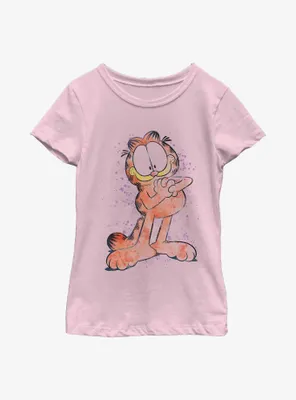 Garfield Watercolor Tabby Youth Girl's T-Shirt