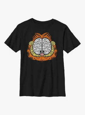 Garfield Pumpkin Face Fill Youth T-Shirt