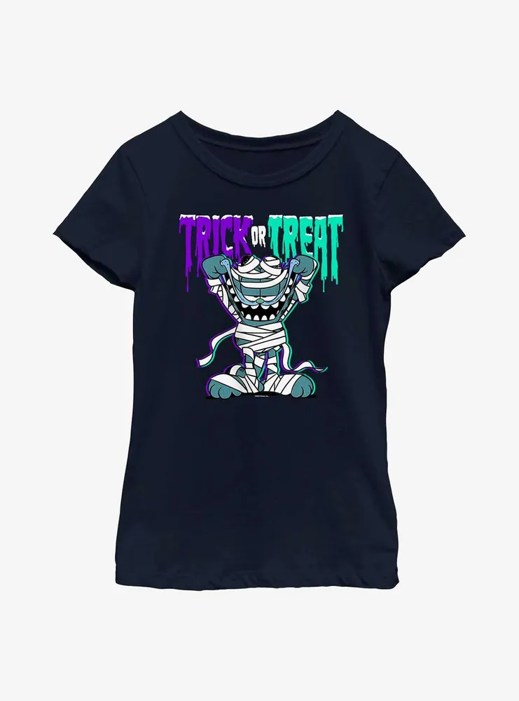 Garfield Mummy Trick or Treat Youth Girl's T-Shirt