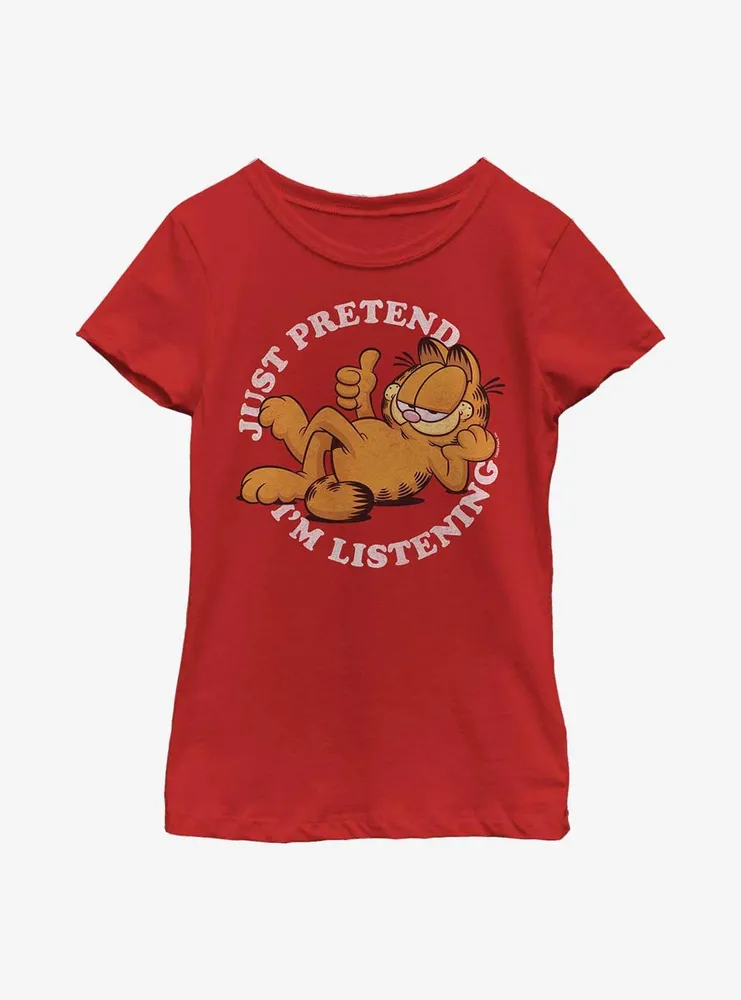 Garfield Not Listening Youth Girl's T-Shirt