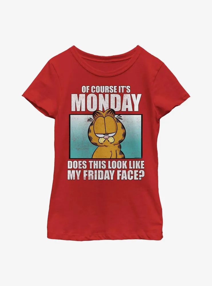 Garfield Monday Meme Youth Girl's T-Shirt