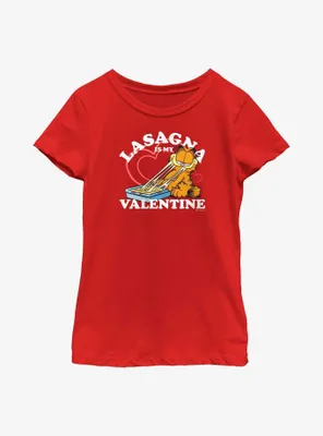 Garfield Lasagna Is My Valentine Youth Girl's T-Shirt