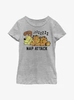 Garfield and Odie Nap Attack Youth Girl's T-Shirt