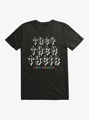 Pride They Pronouns Worldwide T-Shirt