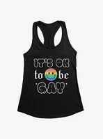 Pride It's Ok Smiley Rainbow Face Girls Tank