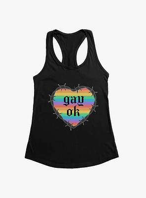 Pride Gay Ok Rainbow Heart Girls Tank