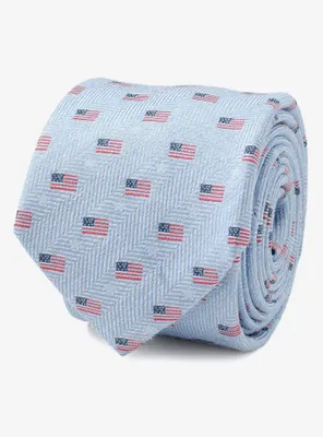 American Flag Blue Men's Tie