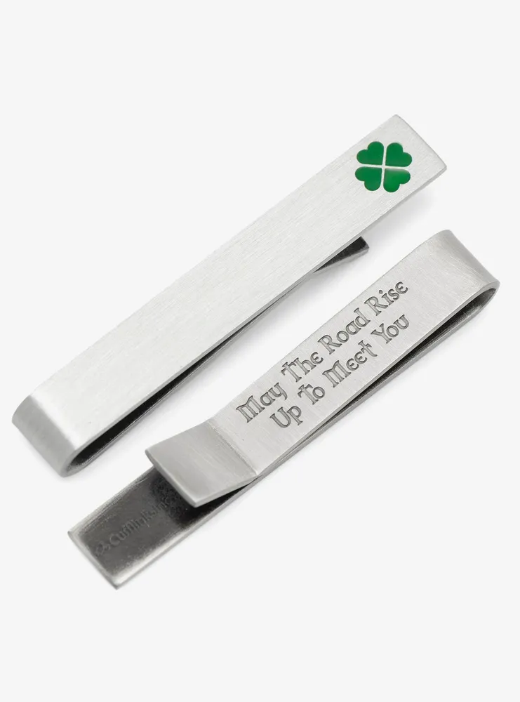 Shamrock Hidden Message Tie Bar