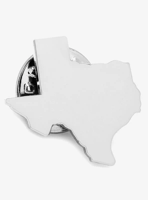 Silver Texas Lapel Pin