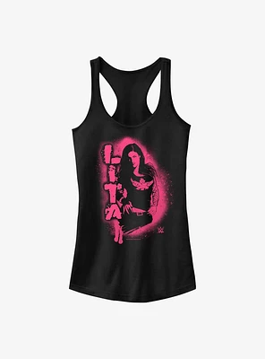 WWE Lita Stencil Portrait Girls Tank