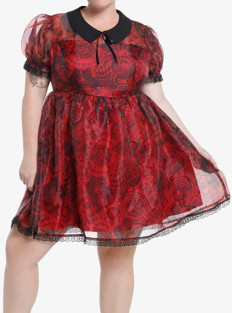 Social Collision Through The Looking Glass Organza Dress Plus