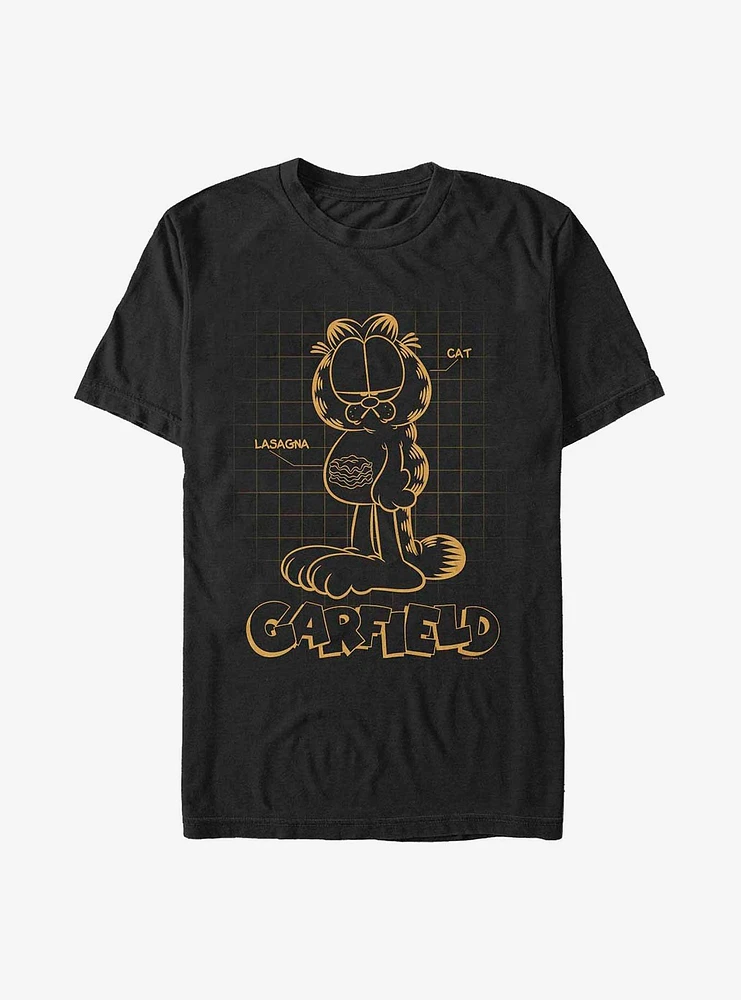 Garfield Cat Schematic T-Shirt