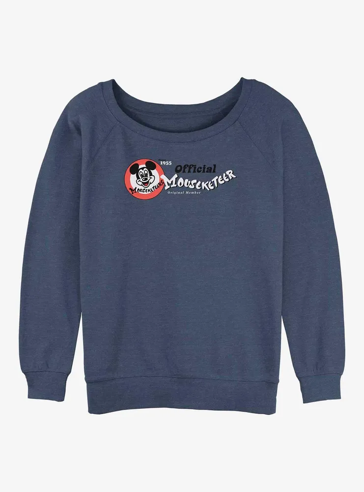 Disney100 Mickey Mouse Mouseketeer Womens Slouchy Sweatshirt