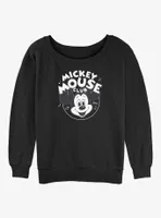 Disney100 Mickey Mouse Music Club Womens Slouchy Sweatshirt