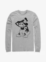 Disney100 Mickey Mouse Captain Sound Cartoon Long-Sleeve T-Shirt