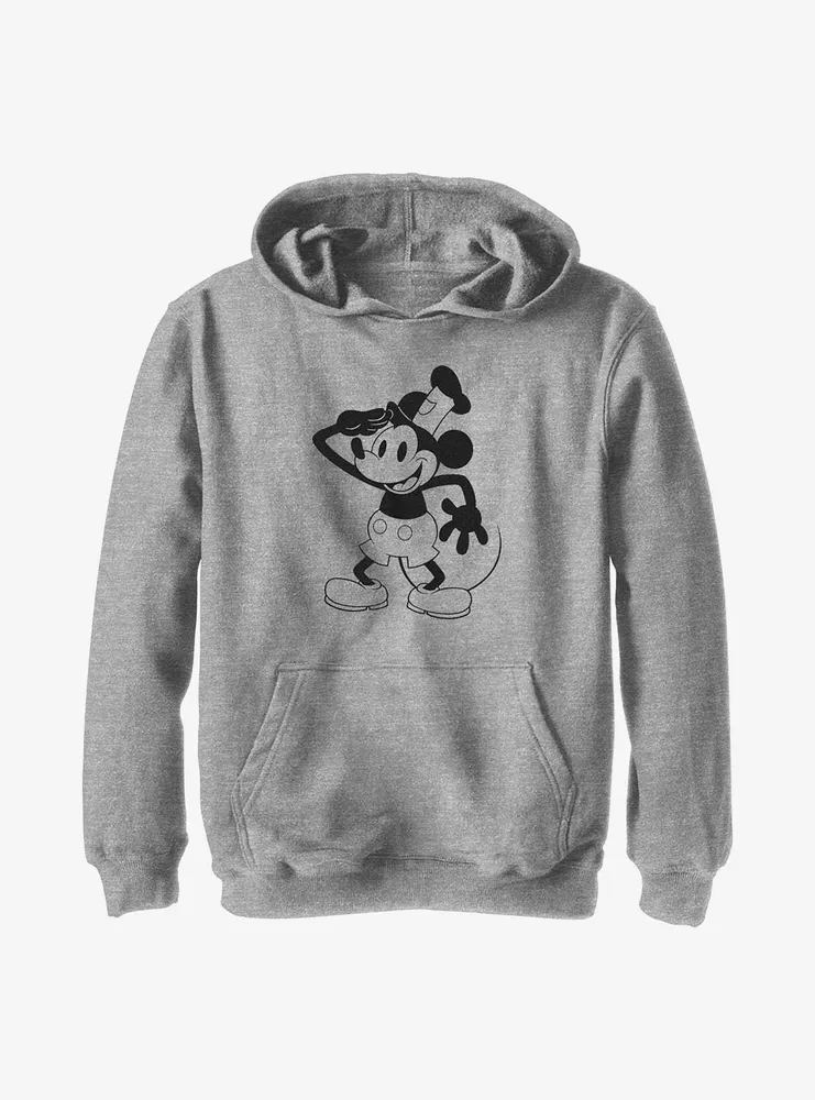 Disney100 Mickey Mouse Captain Sound Cartoon Youth Hoodie