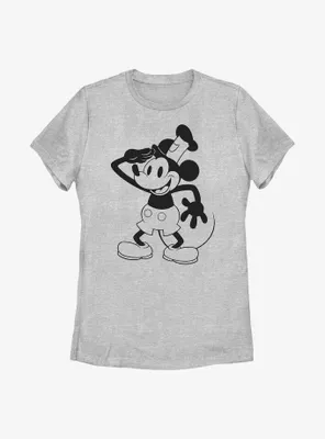 Disney100 Mickey Mouse Captain Sound Cartoon Womens T-Shirt