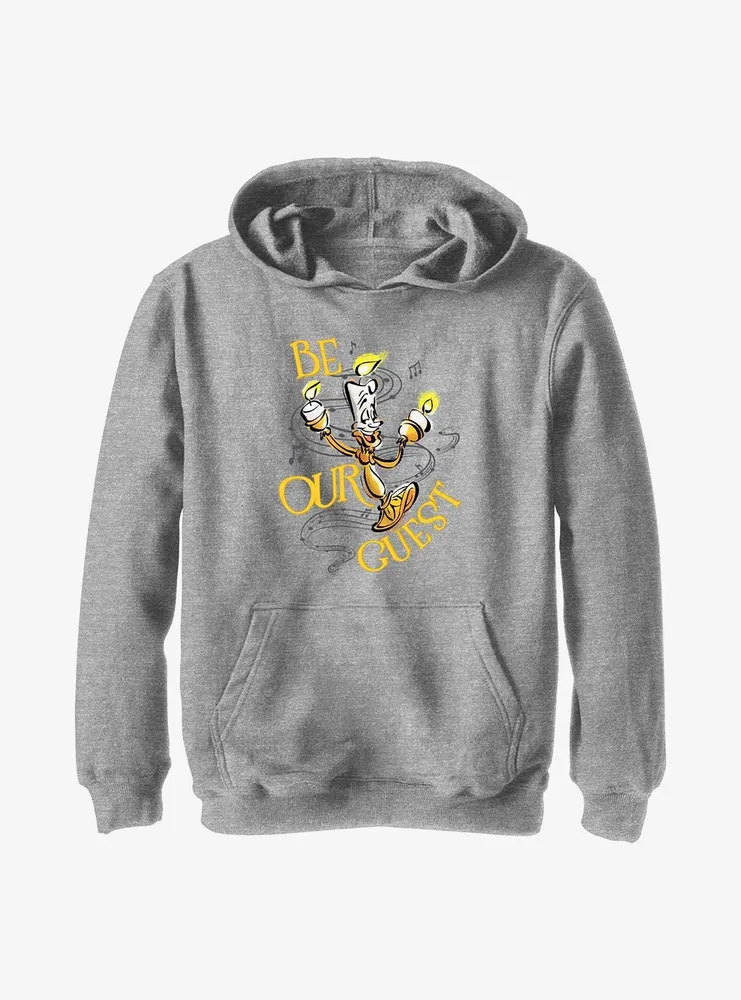 Disney100 Beauty And The Beast Be Our Guest Youth Hoodie