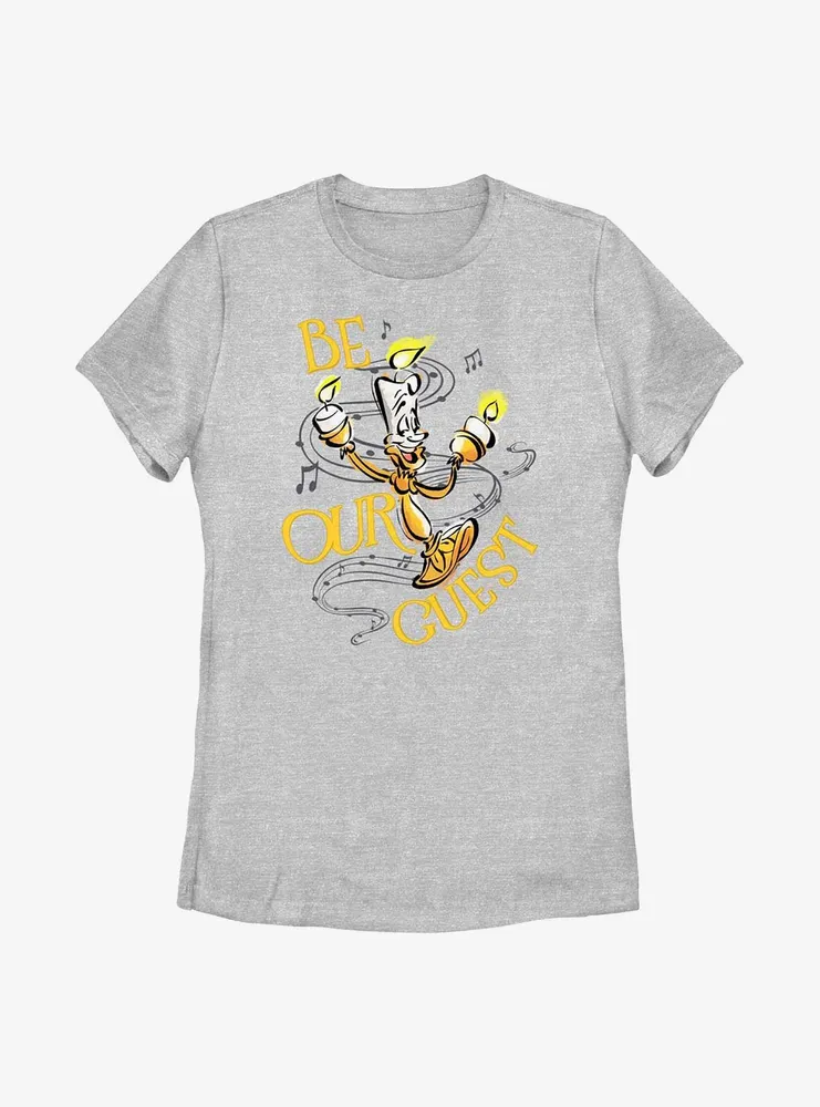 Disney100 Beauty And The Beast Be Our Guest Womens T-Shirt