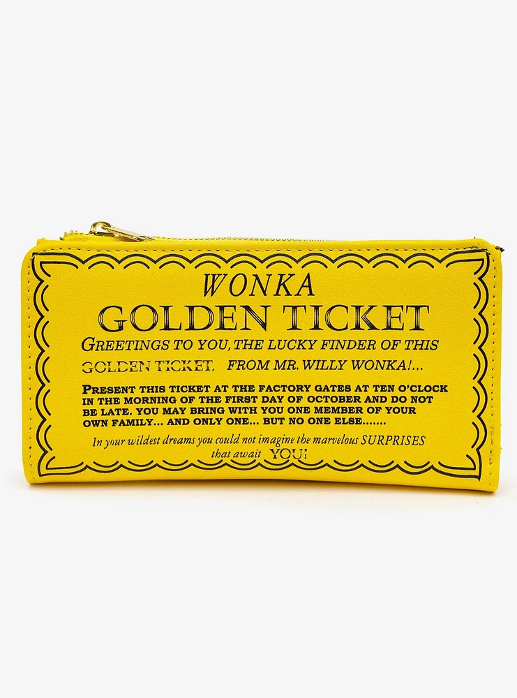 Willy Wonka Chocolate Factory Golden Ticket Bi-fold Wallet