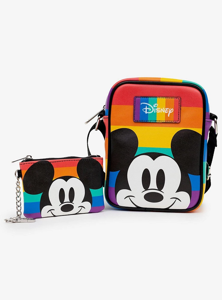 Disney Mickey Mouse Pride Happy Face Close Up Bag and Wallet