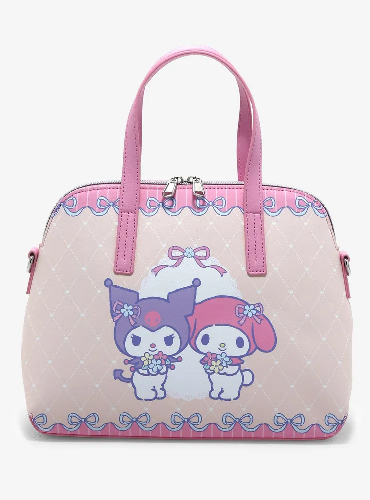 Loungefly My Melody & Kuromi Pastel Bows Satchel Bag