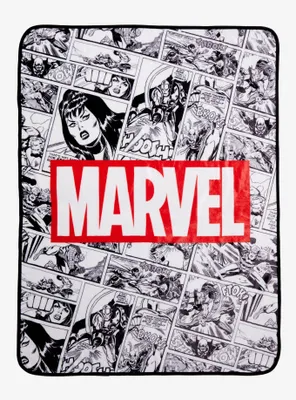 Marvel Comic Book Panels Throw Blanket