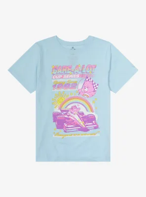 Care Bears Racing Crystalina Glitter Boyfriend Fit Girls T-Shirt