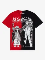 One Piece Luffy & Law Split Dye Boyfriend Fit Girls T-Shirt