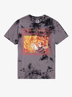 Demon Slayer: Kimetsu No Yaiba Rengoku Flames Tie-Dye T-Shirt