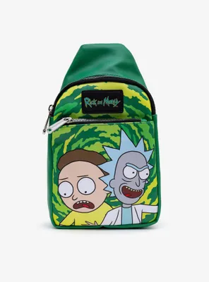 Rick & Morty Get Schwifty Portal Pose Crossbody Bag