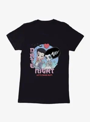 Universal Monsters Date Night Fang Out Womens T-Shirt