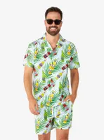 Tropical Beers Blue Button-Up Shirt and Short