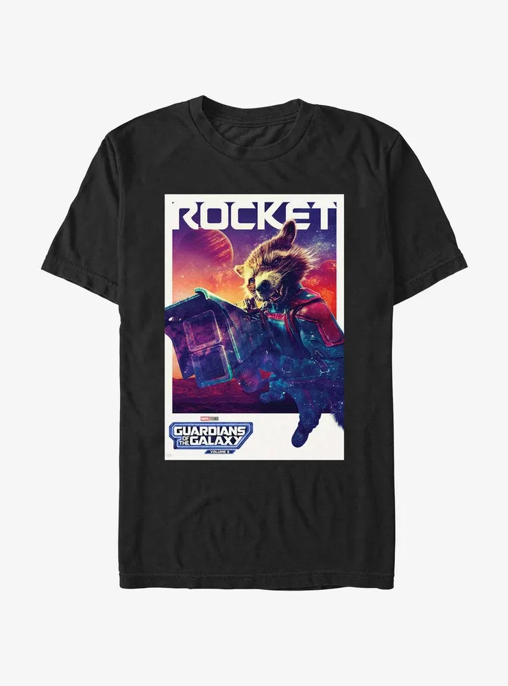 Guardians Of The Galaxy Vol. 3 Rocket Poster T-Shirt