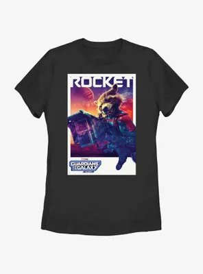 Guardians Of The Galaxy Vol. 3 Rocket Poster Womens T-Shirt