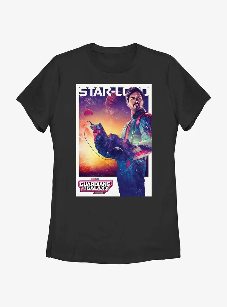 Guardians Of The Galaxy Vol. 3 Quill Starlord Poster Womens T-Shirt