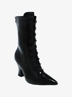 Strange Cvlt Black Victoria Heel Boots