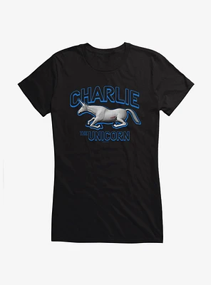 Charlie The Unicorn Stitches Girls T-Shirt