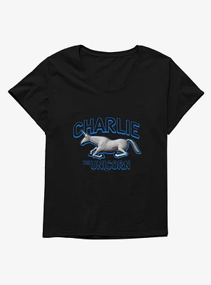 Charlie The Unicorn Stitches Girls T-Shirt Plus