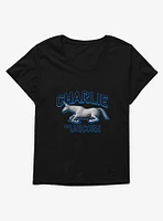 Charlie The Unicorn Stitches Girls T-Shirt Plus