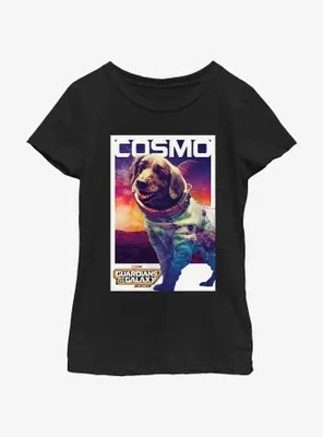 Guardians Of The Galaxy Vol. 3 Cosmo Poster Youth Girls T-Shirt